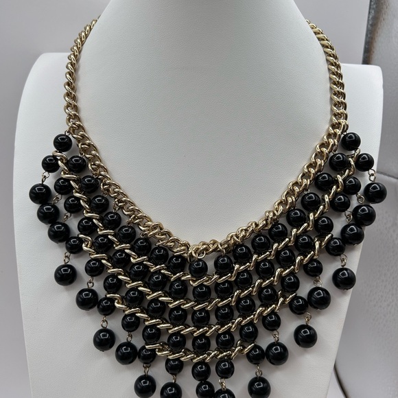LUCIA signed black balls mogul layered necklace - Picture 4 of 6